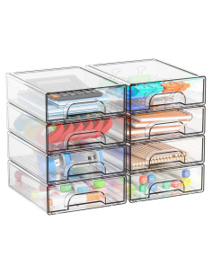 Organizador de Cajones Apilable Yieach 8 PCS Acrílico 15.5x18.8x5.6 cm