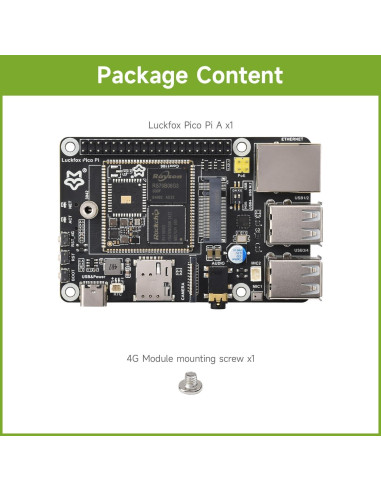 Placa de Desarrollo Waveshare Luckfox Pico Pi 8GB eMMC