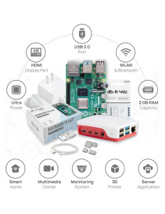 Kit de Inicio Raspberry Pi 4 2GB db-tronic | 64GB SD | Fuente USB-C 2