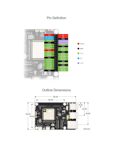 Placa de Desarrollo ESP32-P4-Module XYGStudy Wi-Fi 6 Bluetooth 5