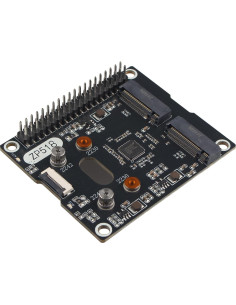 Adaptador ZDE ZP518 PCIe Doble M.2 NVMe para Raspberry Pi 5 2