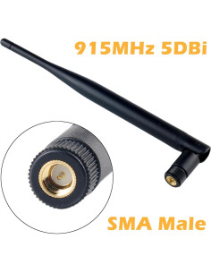 Antena 915MHz Wishiot 5dBi SMA Macho Omni-Direccional 19.5cm 2