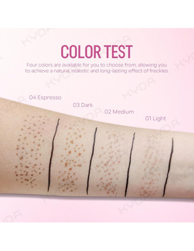 Bolígrafo Delineador Líquido KYDA 2 en 1 para Pecas - Impermeable