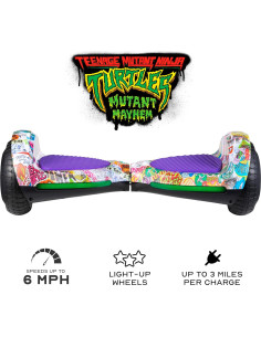 Hoverboard Eléctrico Voyager Tortugas Ninja 220W Ruedas LED 2