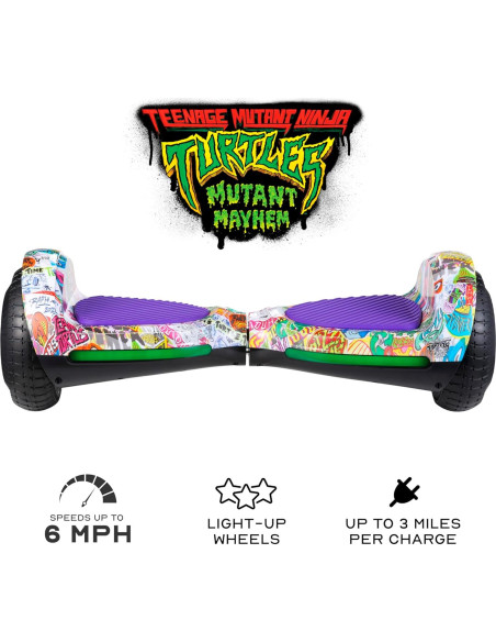 Hoverboard Eléctrico Voyager Tortugas Ninja 220W Ruedas LED