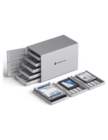Caja Externa HDD Yottamaster 5 Bahías USB 3.0 Aluminio 80TB