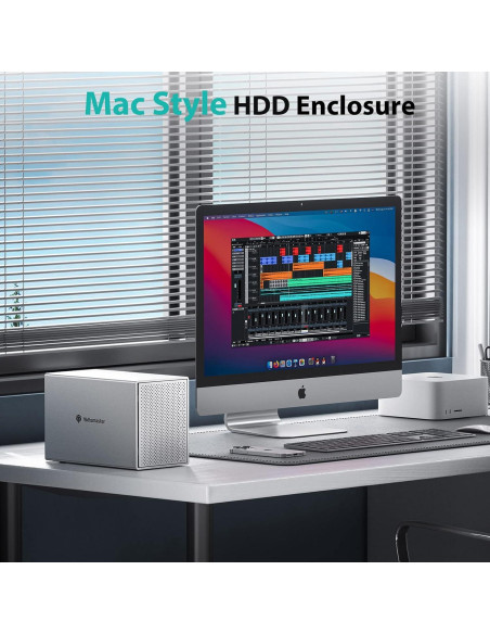 Caja Externa HDD Yottamaster 5 Bahías USB 3.0 Aluminio 80TB