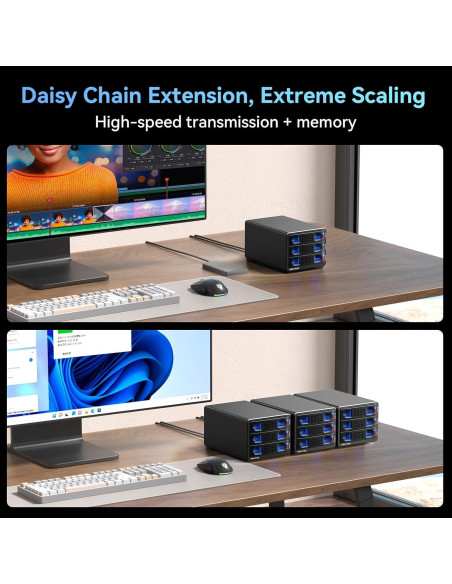 Caja de Disco Duro Externa Cenmate 3 Bahías USB 3.0 60TB