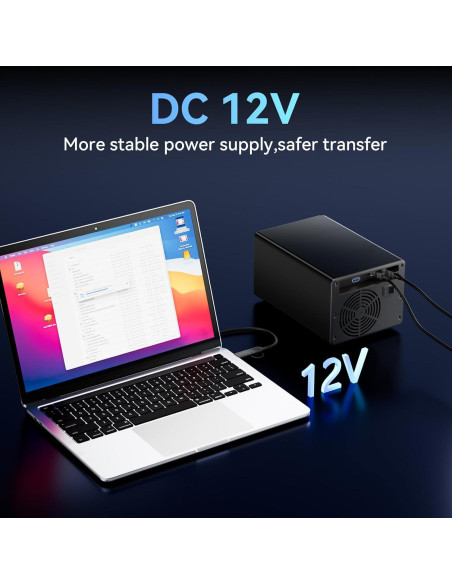 Caja de Disco Duro Externa Cenmate 3 Bahías USB 3.0 60TB