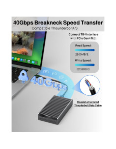 Caja NVMe M.2 Gewokliy 40Gbps Aluminio 8TB USB-C 2