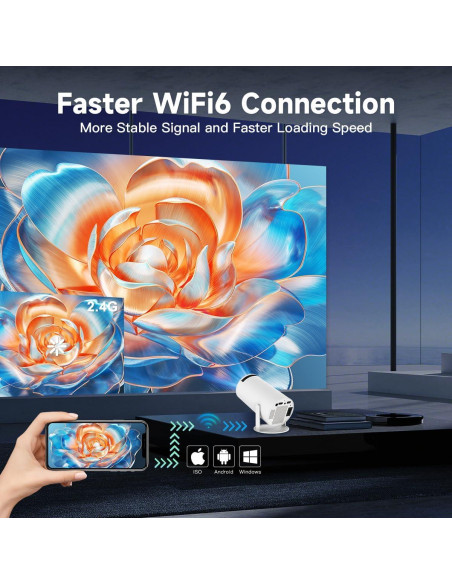 Mini Proyector DreamFair HY300Pro 4K 1080P WiFi Bluetooth