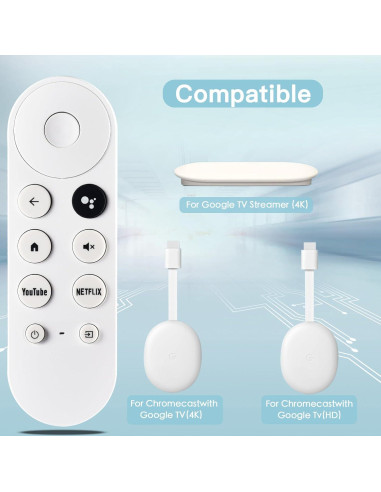 Control Remoto de Reemplazo para Google Chromecast 4K/HD