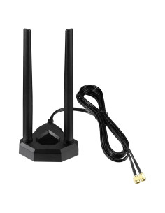 Antena WiFi Doble Banda Eightwood 2.4GHz 5GHz 8dBi con Cable 1.98m