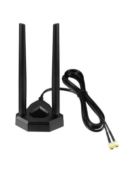 Antena WiFi Doble Banda Eightwood 2.4GHz 5GHz 8dBi con Cable 1.98m