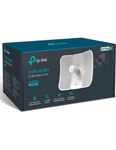 CPE Exterior TP-Link CPE710 5GHz 867Mbps 23dBi PoE
