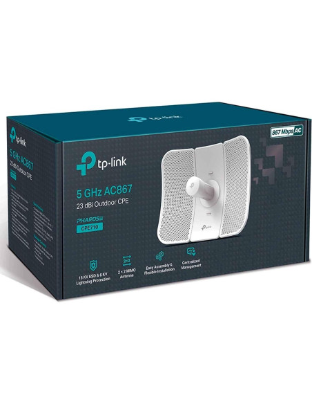 CPE Exterior TP-Link CPE710 5GHz 867Mbps 23dBi PoE