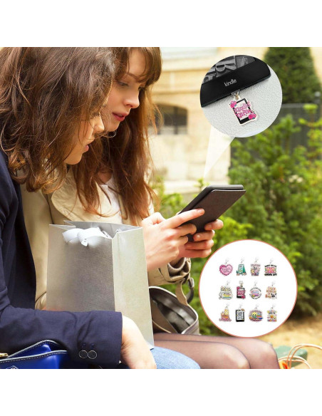 12 Encantos Tapones de Polvo Tipo C para E-Readers y Tabletas