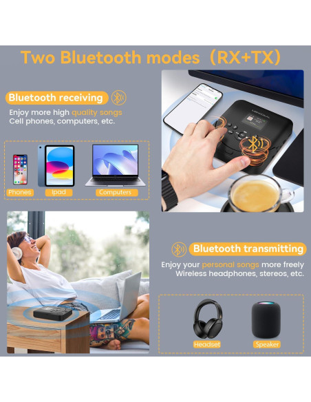 Reproductor de CD Portátil Bluetooth MONODEAL MD707 con Altavoces