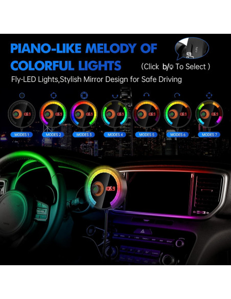 Transmisor Bluetooth FM para coche Magift A12, carga rápida 36W