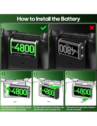 Cargador Rysker con 4 Baterías Recargables para Xbox One/S/X