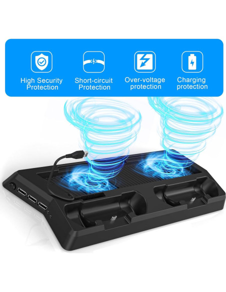 Estación de Carga Doble KEKUCULL para Controladores PS4/PS4 Slim