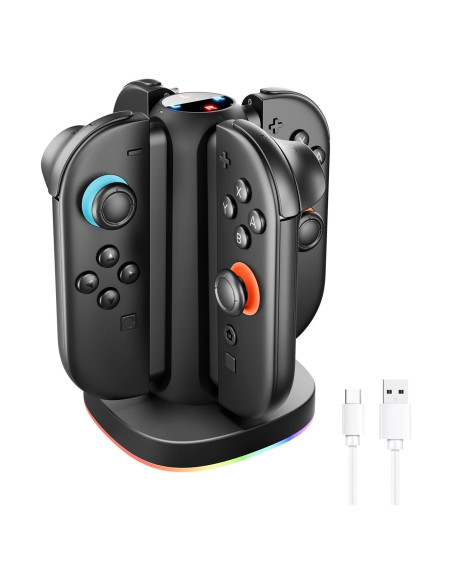 Base de Carga Rápida Magnética para Nintendo Switch 2 - 4 Joycon
