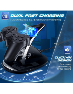 Estación de Carga TNP para Controladores PS3 Dualshock 3 2