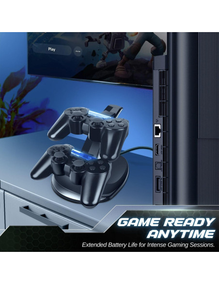 Estación de Carga TNP para Controladores PS3 Dualshock 3