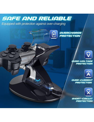 Estación de Carga TNP para Controladores PS3 Dualshock 3