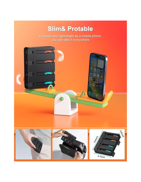 Base de Carga FYOUNG para Nintendo Switch 2/1 - Estación Rápida 8 en 1