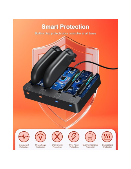 Base de Carga FYOUNG para Nintendo Switch 2/1 - Estación Rápida 8 en 1