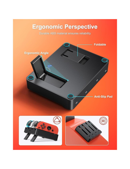 Base de Carga FYOUNG para Nintendo Switch 2/1 - Estación Rápida 8 en 1