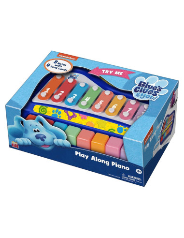 Piano de Jugar 2-en-1 Kidz Toyz Blue's Clues 8 Teclas