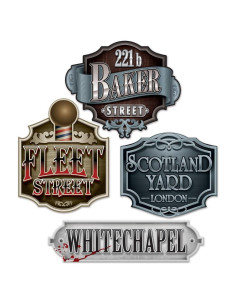 Carteles Decorativos Sherlock Holmes Beistle 4 Piezas