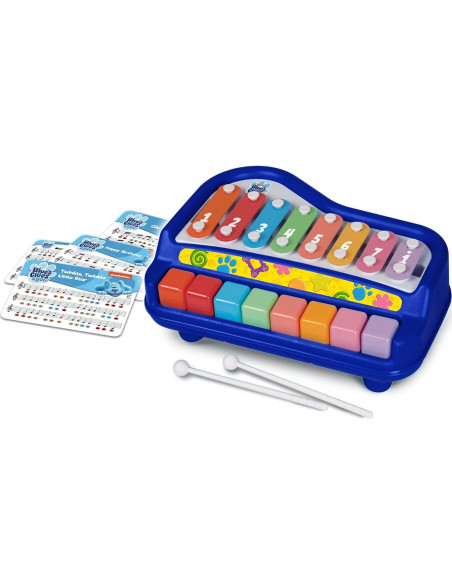 Piano de Jugar 2-en-1 Kidz Toyz Blue's Clues 8 Teclas