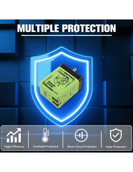 Cargador Rápido 2 en 1 W&O Plegable Naranja para Teléfonos y Tabletas