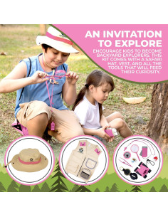 Kit de Explorador al Aire Libre Pathfinder Pandas - Chaleco y Sombrero 2