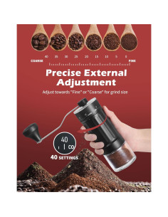 Molino de Café Manual GCCTXC con Muela de Cerámica 380g 2