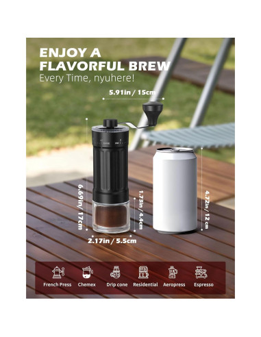 Molino de Café Manual GCCTXC con Muela de Cerámica 380g