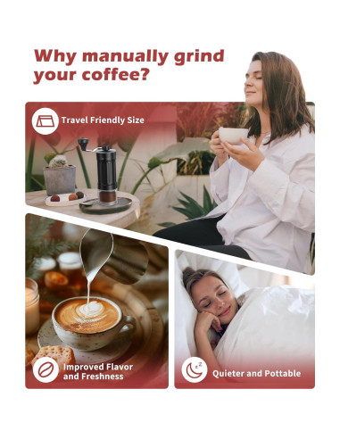 Molino de Café Manual GCCTXC con Muela de Cerámica 380g