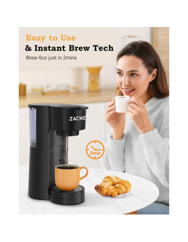 Máquina de café ZACME 3 en 1 con espumador de leche 0.83 L