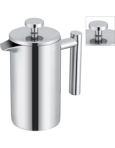 Cafetera Prensa Francesa Yosoo 350ml Acero Inoxidable Doble Pared