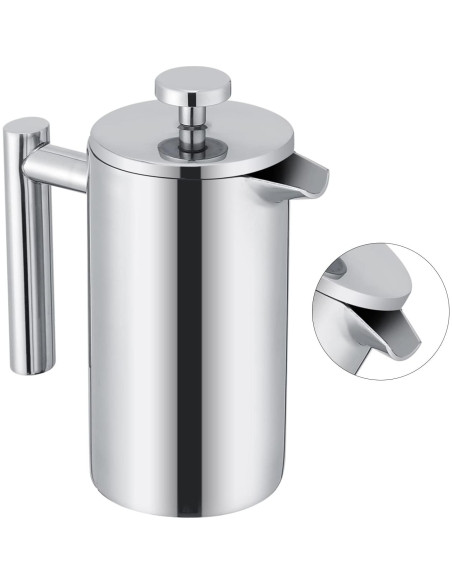 Cafetera Prensa Francesa Yosoo 350ml Acero Inoxidable Doble Pared