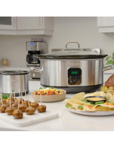 Olla de Cocción Lenta Kenmore 7 Cuartos Programable Acero Inoxidable