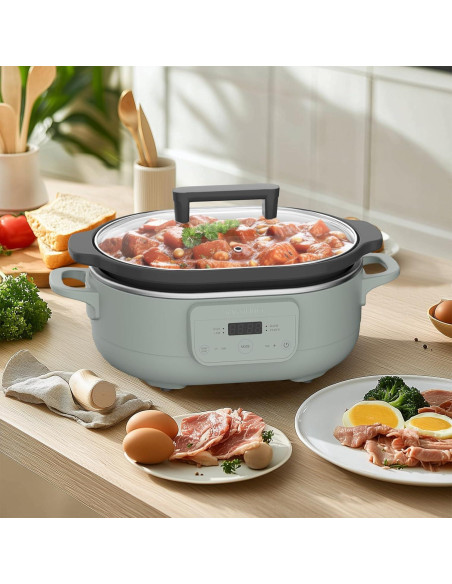 Olla de Cocción Lenta Magnifique 6 Cuartos Oliva Programable