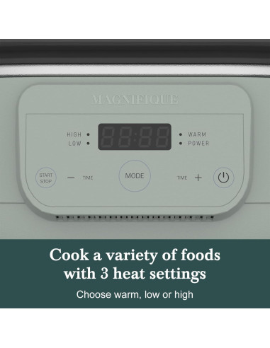 Olla de Cocción Lenta Magnifique 6 Cuartos Oliva Programable