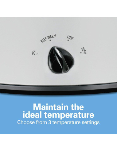 Olla de Cocción Lenta Hamilton Beach 7 Cuartos Portátil