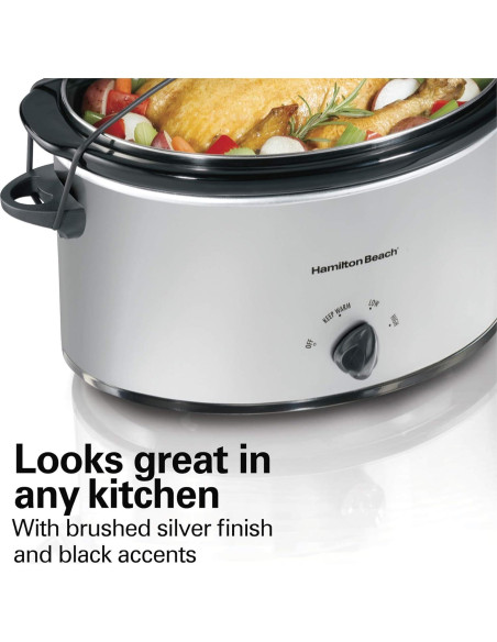 Olla de Cocción Lenta Hamilton Beach 7 Cuartos Portátil