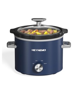 Olla de Cocción Lenta HEYNEMO 2QT Azul 3 Temperaturas