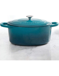 Horno Holandés Crock-Pot Artisan 7L Hierro Fundido Enameled Teal 2